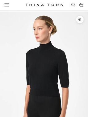 NWT Trina Turk Mali Mock Neck Pullover